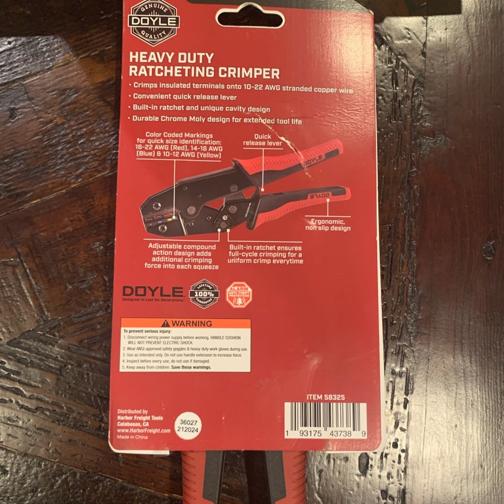 Doyle Ratcheting Crimper Tool - Picture 2 of 4